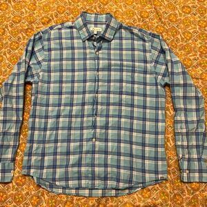 Peter Millar Plaid Button Down Shirt. Size Large